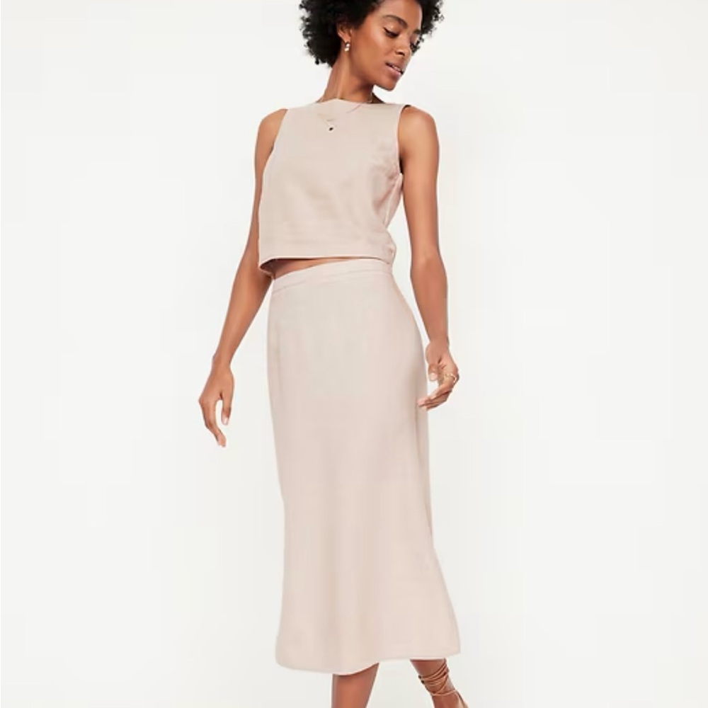 NWT Old Navy Linen blend Midi Skirt